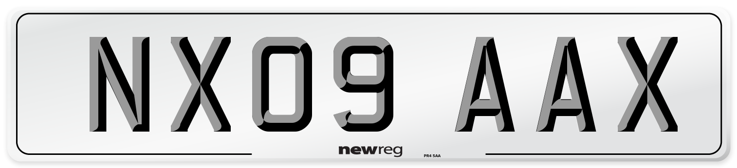NX09 AAX Number Plate from New Reg